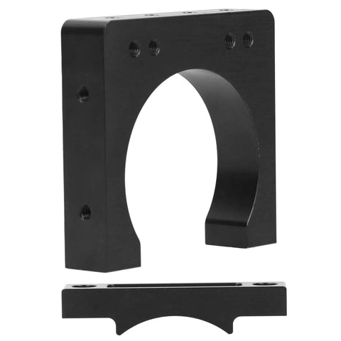 Must-Have Spindle Motor Mount Bracket Clamp For CNC Engraving Machines Featuring Solid Aluminum Alloy Build with black finish.