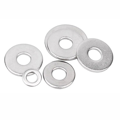 Stainless Steel Flat Washer Set For M10 And M12 Bolts Pro Grade Shim And Spacer Kit, assorted sizes shown