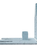 Heavy Duty Framing Angle Brace 1 7/16 X 2 1/2 Inches 18 Gauge Steel Zmax Galvanized Finish side view showing structural design.