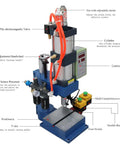 Shop Approved Pneumatic Punch Press With Digital Display Controller And Adjustable Cylinder Stroke For Sharp Sheet Metal Cutting One Ton Squeeze Power Dual Trigger Controls crafted for precision metalwork.
