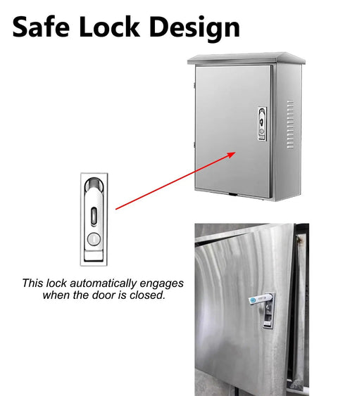 Badass Stainless Steel EV Charger Cover With Auto Lock And Secure Wall Mount Bracket design showing safe lock mechanism.