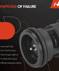 Close-up of vapor canister vent solenoid valve symptoms of failure for Honda and Acura cars including CR V Civic Accord Pilot.