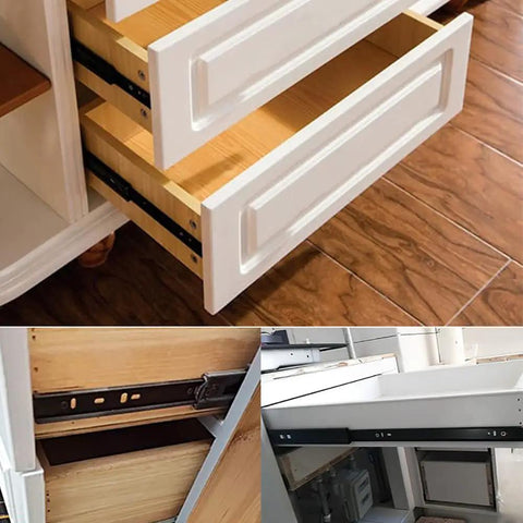 Beefy 12 Inch Drawer Slides Two Pack Full Extension Bottom Mount Three Fold Hidden Rails With Ball Bearing Track in use