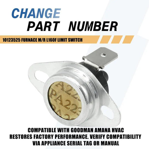 Two Pack Furnace Limit Switch M R L160F 10123525 Manual Reset 160 Degree Safety Switch For HVAC Heating Systems