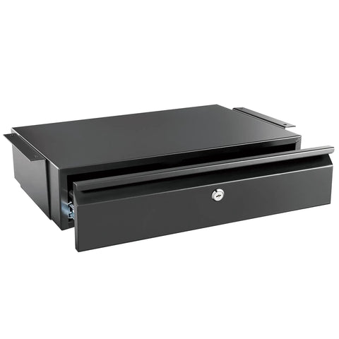 Heavy Duty Steel Under Desk Drawer With Key Lock And Smooth Glide Tracks For Secure Private Slide Out Table Storage Organizer