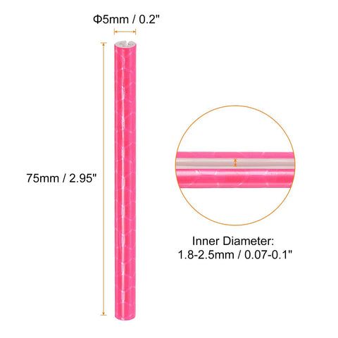 36 Pack Reflective Spoke Skins For Bikes 0.2 Inch Plastic Spoke Reflectors with dimensions and inner diameter shown
