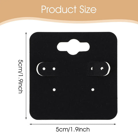 100 Pack Black Earring Display Cards With 6 Holes Each 5 X 5 Cm 2 By 2 In Jewelry Packaging Cards For Hanging Earrings Great Bang For Your Buck For Retail Displays And Craft Fairs, black card with holes