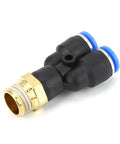 Get This Insane M5 To 1/2 Inch Y Shape Pneumatic Push In Fitting Connector Kit Featuring 20 Pieces Of Reliable Brass And Plastic Adapters For Smooth Air Distribution In Automation Systems And Tool Connections Without Any Leaks Today, brass Y fitting