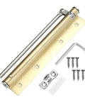 Whisper Quiet Door Closer In Stainless Steel, Self-Closing Hinge With Adjustable Speed, Soft Close Tech, installation parts included