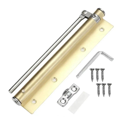 Whisper Quiet Door Closer In Stainless Steel, Self-Closing Hinge With Adjustable Speed, Soft Close Tech, installation parts included