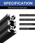 4 Pack 2020 T Slot Aluminum Extrusion Black 250mm Profile 20x20 For Framing and Linear Rail Upgrade European Standard Anodized Aluminum For 3D Printer Accessories Parts, black 2020 extrusion cross-section