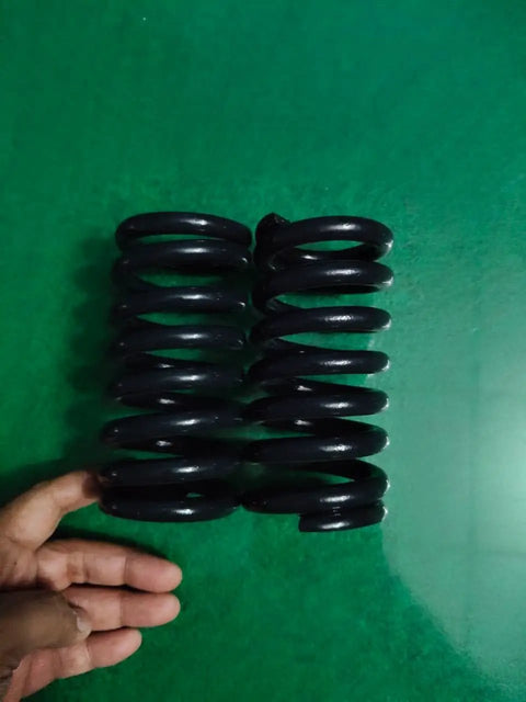 Built Different Heavy Duty Compression Springs Set Of Two High Carbon Steel Industrial Gear, 5.31in by 2.56in, shown with hand for scale.