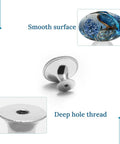 Kingfisher Hyacinth Bloom Cabinet Knobs Set Of 2 1.1 Inch Stainless Steel aluminum alloy with smooth surface and deep hole thread.