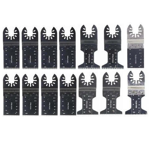 14 Piece Oscillating Multitool Saw Blade Set For Fast Precise Cuts Rugged Workhorse Blades That Last Compatible With Most Tools