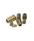 Heavy Duty Zinc Alloy Screw In Furniture Nuts M4 M6 M8 M10 Flanged Hex Drive Wood Inserts in assorted sizes