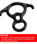 Beefy Rescue Figure Belay Device For Rock Climbing And Peak Rescue 50 kN Load Descent And Rappelling Gear Aluminum Magnesium Alloy