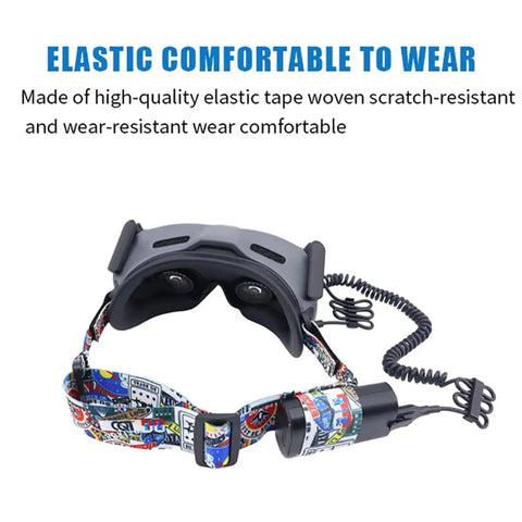 Elastic Headband For Insta360 Antigravity A1 Vision And DJI FPV Goggles 2 V2 Flight Glasses Adjustable Comfortable Head Strap