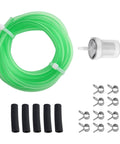 Heavy Duty Flexible Silicone Fuel Hose Kit Four Meter Long Heat Resistant Gas Line For Hot Rods Custom Builds No Sweat Under High Heat And Pressure, includes green hose, connectors, filter, clamps.
