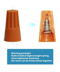 SP4 Yellow Wire Connectors Set 100 Pack 18 To 12 AWG Quick Connect Screw Terminals with spring insert twist nuts