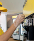 Person using Heavy Duty Ice Cream Lever Handle Replacement Part For Commercial And Home Ice Cream Makers on machine