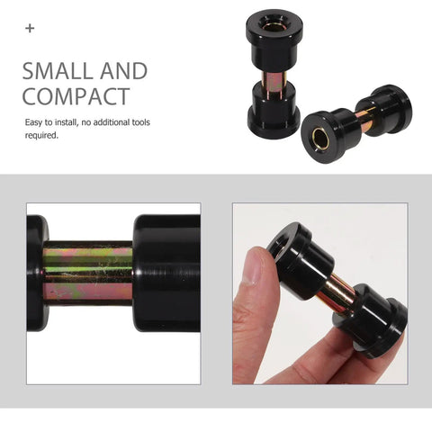 Close-up of Rear Golf Cart Leaf Spring Bushings Kit with Rubber and Iron Parts, compact size for easy install without tools.