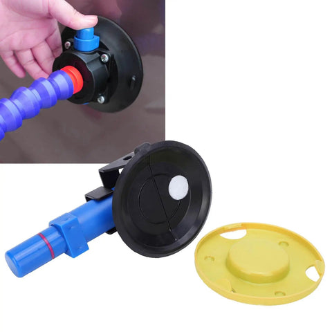 3 Inch Hand Pump Suction Cup Beefy Heavy Duty Dent Repair Tool For Auto Body Furniture Surfaces With Industrial Grade Rubber Cups And Manual Vacuum Power And Glass Compatibility, black vacuum cup