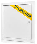 Heavy Duty Metal Access Panel for Drywall 12 x 12 Inches with a Slick Screwdriver Release Latch and Tough Steel Frame, featuring 18 ga steel frame.