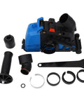 Heavy Duty Angle Grinder Dust Collecting Guard With Quick Slide Hookup And Adjustable 0 To 45 Mm Depth Universal Fit For 4 And 5 Inch Tools parts and accessories laid out.