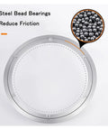 Heavy Duty Aluminum Swivel Turntable Bearing For TV Displays, 360 Degree Rotating Base Plate, 10 Inch, steel ball bearing detail