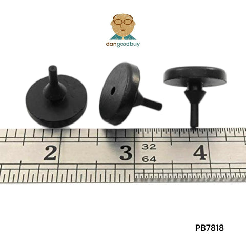 Round Rubber Bumper With Pull Through Mount For One Eighth Inch Hole In One Eighth Inch Thick Material Seven Eighths Inch Diameter