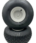 20x8.00-8 Lawn Mower Wheels Gray Set Of 2 With 3/4 Inch Axle And 2.90 Inch Hub, turf tread, stacked for detailed view