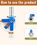 Two Pack 1/2 Inch Hose ID Barb Mini Ball Valve Kit With Stainless Steel Body And Clamps For Water Oil Gas Systems open closed view
