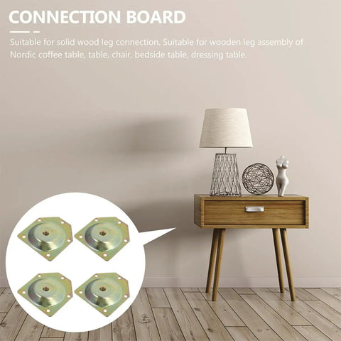Heavy Duty Iron Furniture Leg Mounting Plates For Sturdy Tables And Couches No Sweat Install Repair Kit Solid Sofa Leg Brackets Built Like A Tank For Everyday Use