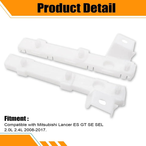2 Pack Front Bumper Mounting Bracket Set For Mitsubishi Lancer 2008 To 2017 Non Evo Right And Left Sides Built Tough White