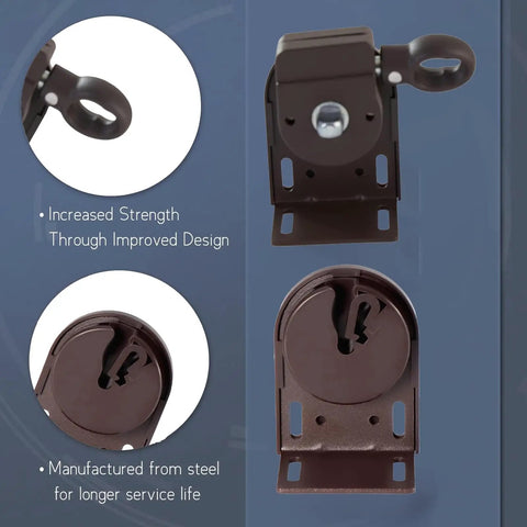 Mounting Brackets Replacement Hardware Kit for Cordless Shades, Fits Sun Shades, Roller Blinds, and Patio Awnings, Easy DIY Install, Replaces Many Brands