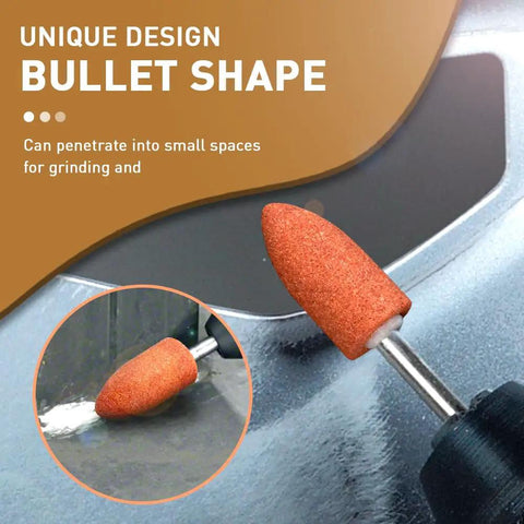 Bullet-shaped bit from 42 Piece Aluminum Oxide Sanding Bit Set With One Eighth Inch Shank For Rotary Tools rust removal and grinding