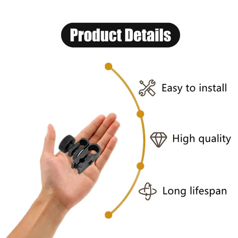 Hand holding Pro Grade Dial Indicator Clamp Chuck For Dovetail Clamp Gauge, Rotatable Precision Holder, tungsten steel