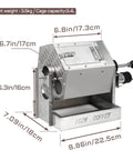 Top Shelf Compact Coffee Roaster Rocking Dual Gas And Electric Ceramic Heating For Killer Batch Brews And Deep Flavor Pulls In A Roomy Countertop Setup dimensions and weight displayed.