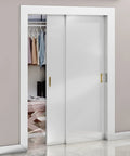 Sliding doors with Self Adhesive Edge Fingerpull Door Handle Set 2 Pack No Screws Required Peel And Stick Installation Ideal For Glass Metal