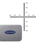 0.1mm Calibration Slide For Microscope With Cross Micrometer And Micrometer Ruler in storage case, 40x40mm glass, 0.1mm thick