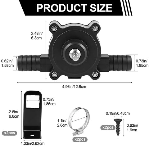No Sweat Mini Electric Drill Pump For Quick Water Gasoline Diesel Transfer Portable Hand Held Fluid Extractor size measurements