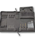 Sweet Workshop Gotta-Have Maker's Edition Tool Book With Countersinks, Drill Adapters, Hinge Bits in black carry case.