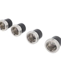 4 Piece Boat Trailer Wheel Bearing Protector Set With Stainless Steel Hub Grease Caps And Protective Bra Dual 2.441 Inch Design For Marine Use Auto Check Grease Level Keeps Bearings Lubricated And Protected During Launch And Haul on white background
