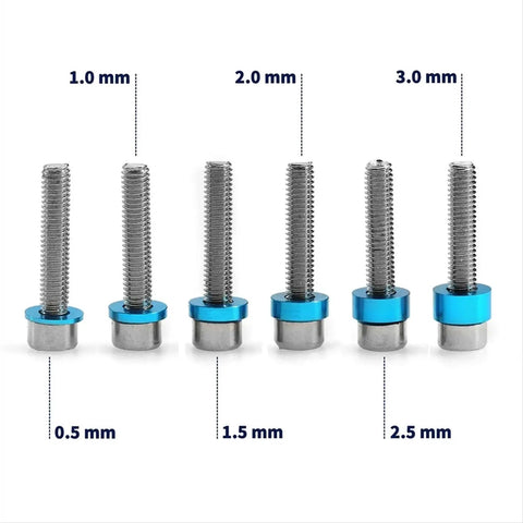 Badass Premium Steel Screw Spacer Kit For Tamiya TT01 TT02 XV01 XV02 10th Scale RC Car Parts M3 steel spacers, 0.5-3.0 mm
