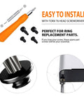 Doorbell Screw Kit With Twenty Replacement Screws And An Orange Universal Screwdriver Bits visible with installation guide