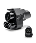 Pull Up To Tesla Supercharger Plugs With This Ridiculously Smooth 500 Amp Nacs To Ccs1 Adapter bringing fast DC juice to your reliable and high performance UL certified non Tesla electric car, showing detailed plugs.