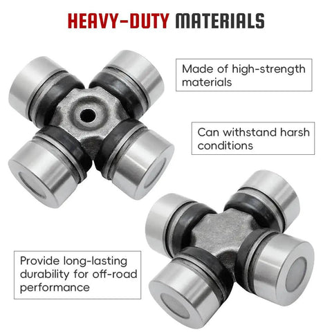 Two Pack Front Prop Shaft U Joint for Polaris ATV and UTV Models Including ACE 570 ATP 330 500 Brutus Magnum 325 330 500 RZR 4 900 RZR 570 800 900 Ranger Xplorer 570 700 800 1000 1995 2023 Replacement Parts heavy-duty steel