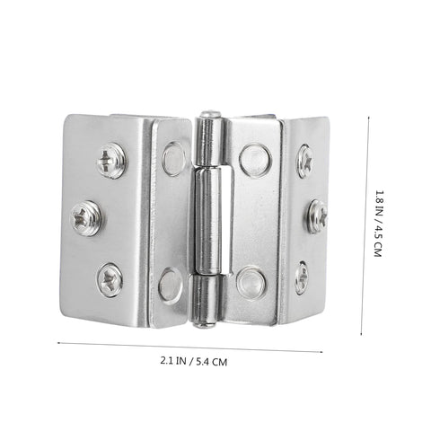 HOMSFOU double-side hinge for glass doors, stainless steel, wine cabinet doors, 2-piece set