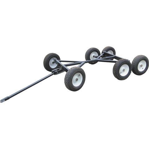 Tandem Axle Utility Wagon Built Tough With 2200 Lb Capacity, Adjustable Frame From 49 To 78 Inches, 46 Inch Steel Tongue, Model 03813 TM
