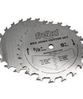 8 Inch Box Joint Cutter Set With Hi Density Carbide Blades For Crisp Square Joints On Your Table Saw Includes Two Spare Blades
